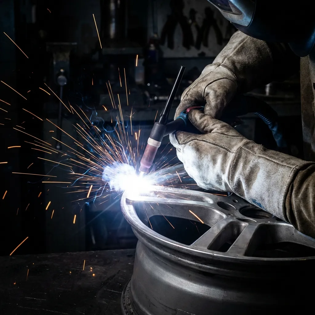 TIG lassen van aluminium velg